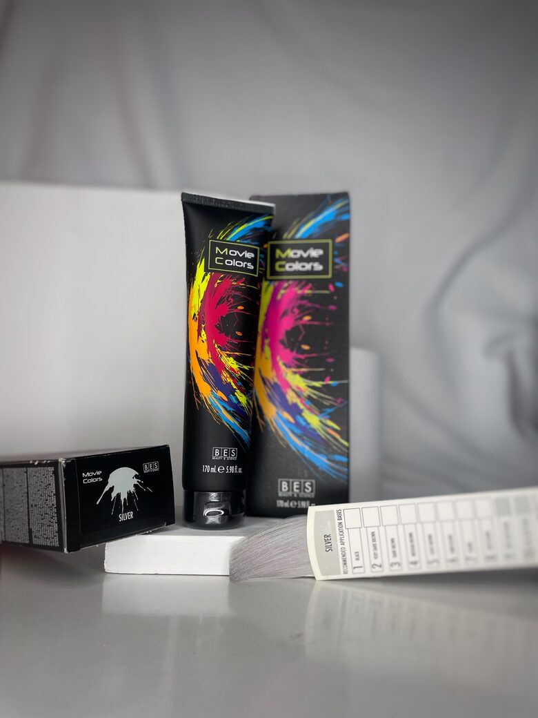 BES MOVIE COLOR tiešā matu krāsa SILVER 170ml