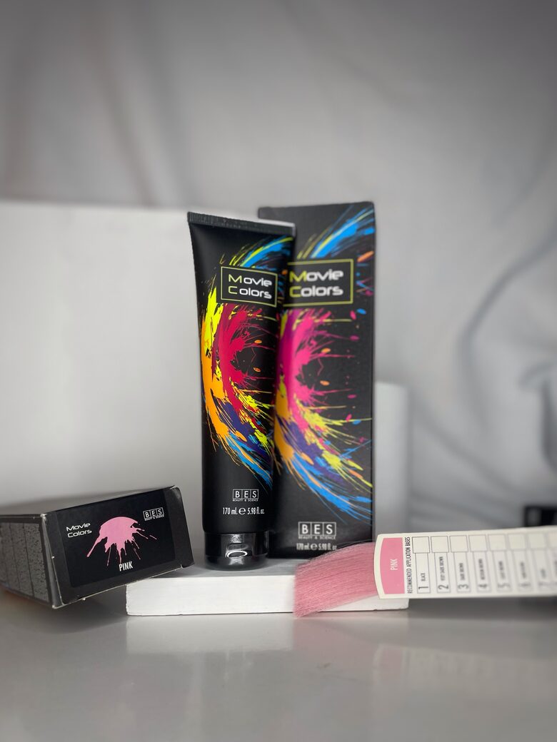 BES MOVIE COLOR tiešā matu krāsa PINK 170ml