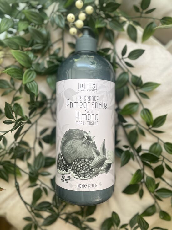 BES FRAGRANCE matu maska ar granātābolu un mandeļu aromātu 1000ml